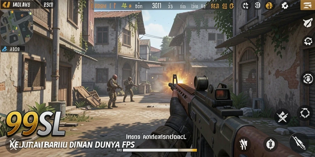 Tangkapan layar menampilkan aksi mendebarkan dalam gameplay FPS.