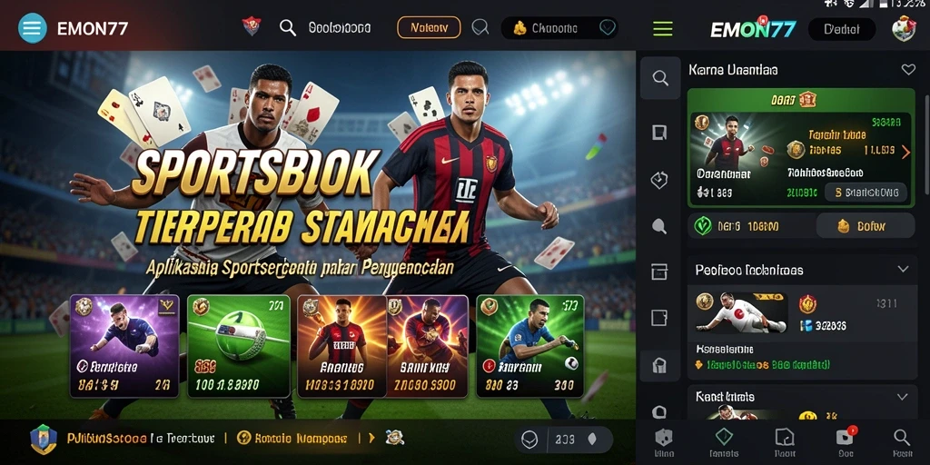 Tampilan menarik dari gameplay aplikasi Sportsbook EMON77.