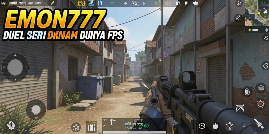 Tangkapan layar EMON777 menampilkan aksi gameplay FPS yang mendebarkan.