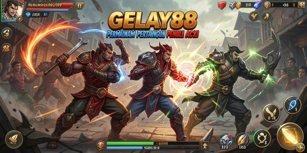 Tampilan aksi pertarungan seru di GELAY88.