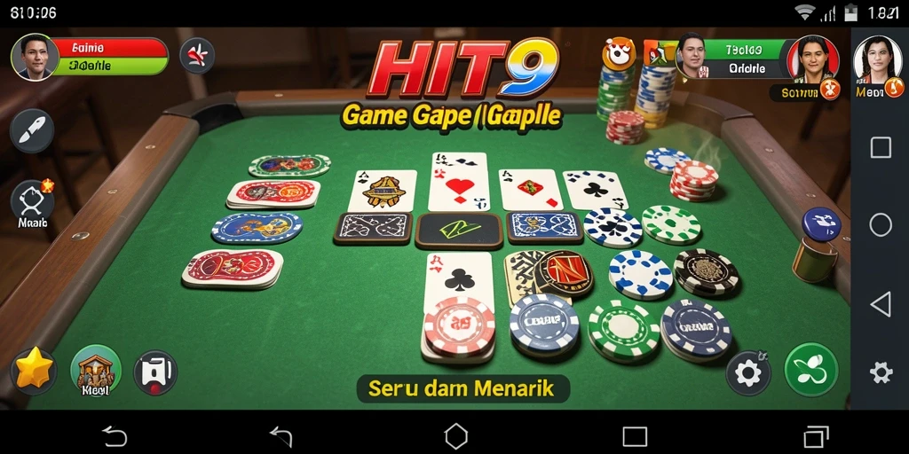 Screenshot menunjukkan gameplay seru di HIT9 dengan pemain aktif.