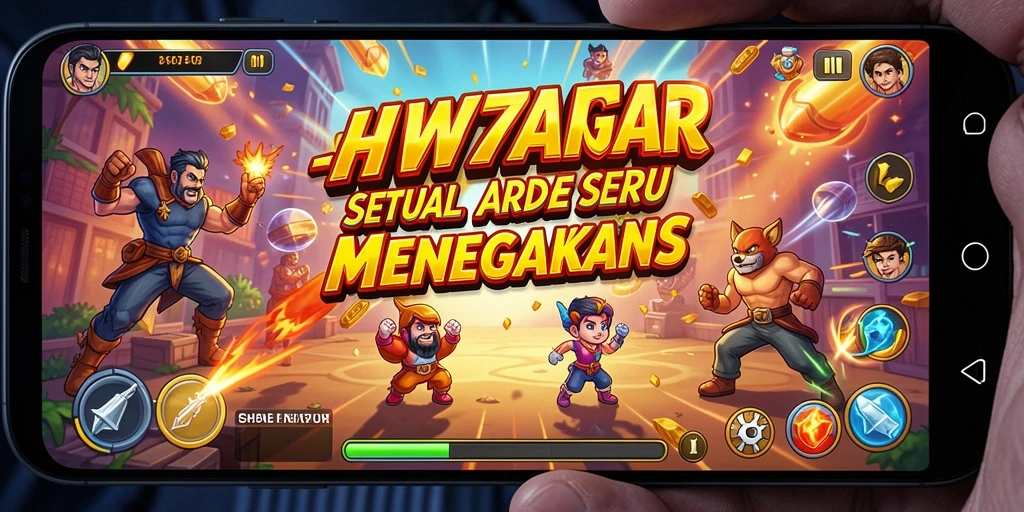 Screenshot utama HW777 menunjukkan aksi gameplay Arcade yang mendebarkan.