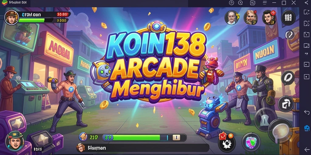 Tampilan screenshot utama KOIN138 yang menunjukkan keseruan gameplay Arcade.