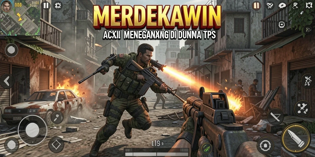 Tampilan seru gameplay MERDEKAWIN yang penuh aksi.