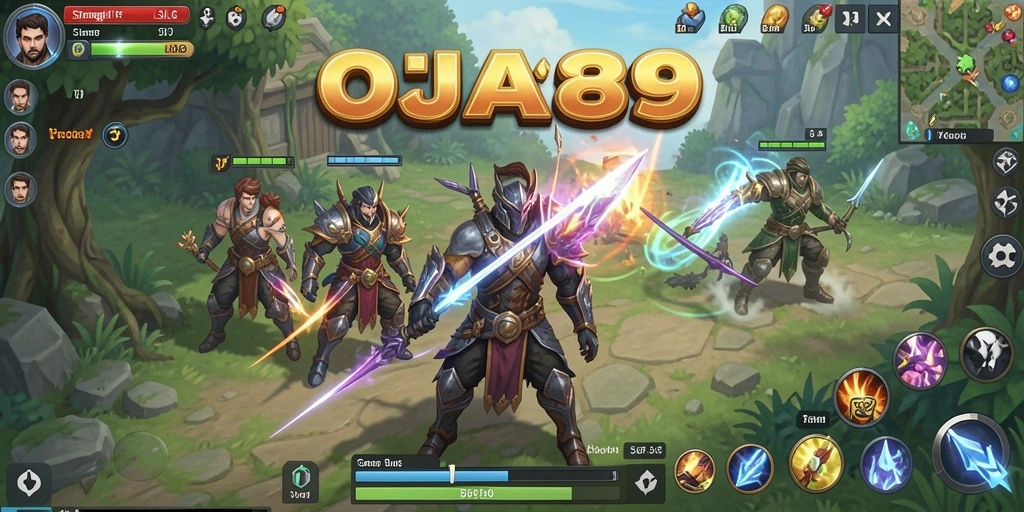 Tampilan gameplay menarik dari OJA89 dengan pertempuran strategis.