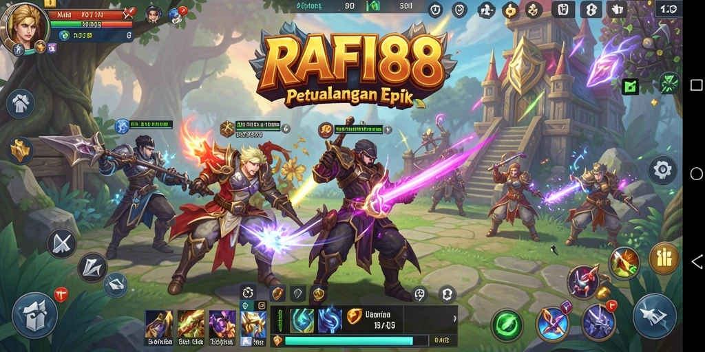 Screenshot gameplay RAFI88 menampilkan pertarungan seru dan dunia fantasi yang menawan.