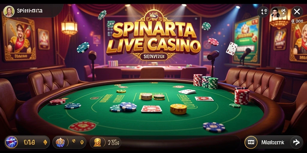 Tampilan gameplay Live Casino yang menarik di SPINHARTA.