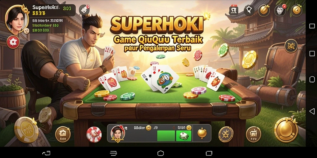 Screenshot utama SUPERHOKI menampilkan gameplay QiuQiu yang seru.