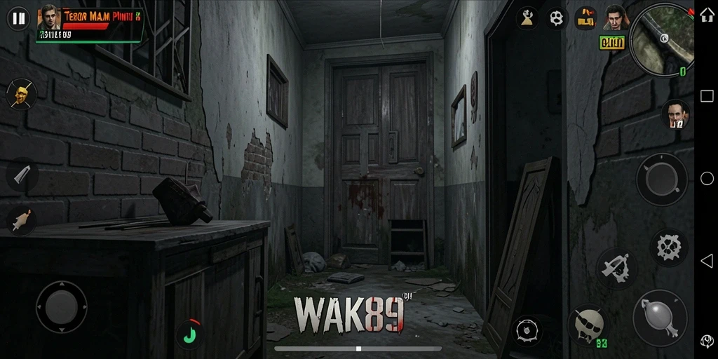 Screenshot menampilkan suasana mencekam dari gameplay WAK89.